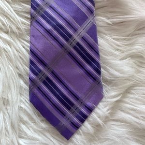 DKNY Striped Tie - Purple